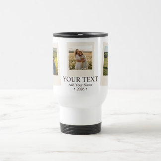Personalized, Modern, Minimalist, Fun Photo Travel Mug