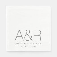 Personalized Modern Minimalist Grey White