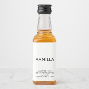 Personalized Modern Minimalist Homemade Liquor Bottle Label
