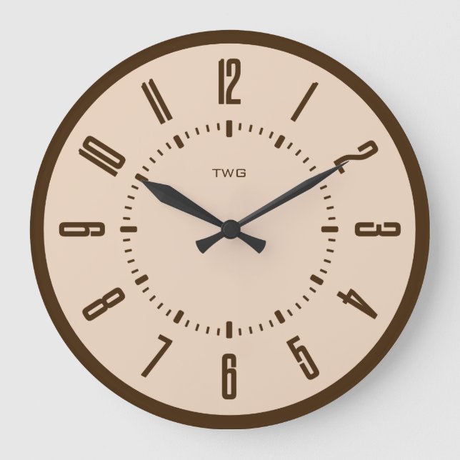 Personalized Modern Minimalist Large Clock (Front)