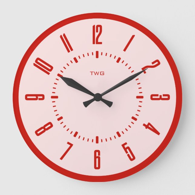 Personalized Modern Minimalist Large Clock (Front)