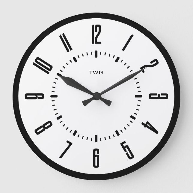 Personalized Modern Minimalist Large Clock (Front)