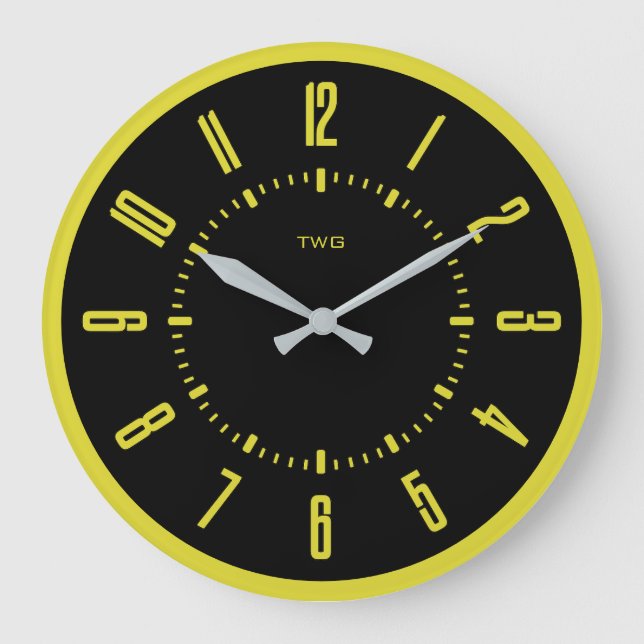 Personalized Modern Minimalist Large Clock (Front)