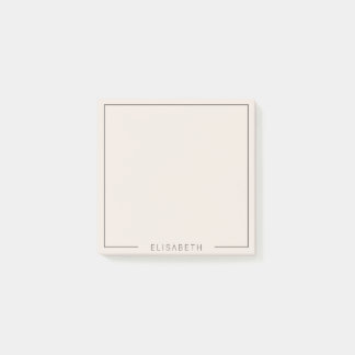 Personalized modern minimalist light pink framed post-it notes