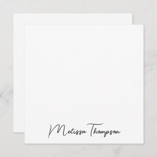 Personalized Modern Minimalist Script Card