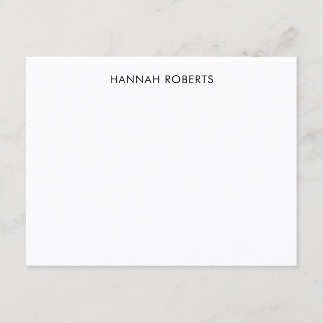 Personalized Modern Minimalist Simple Chic Card (Front)