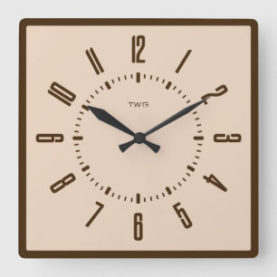 Personalized Modern Minimalist Square Wall Clock