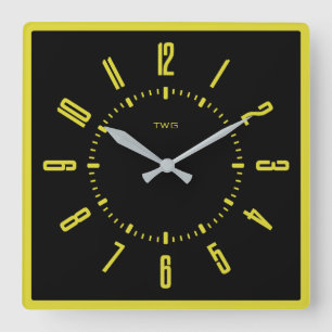 Personalized Modern Minimalist  Square Wall Clock