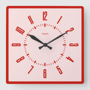 Personalized Modern Minimalist  Square Wall Clock