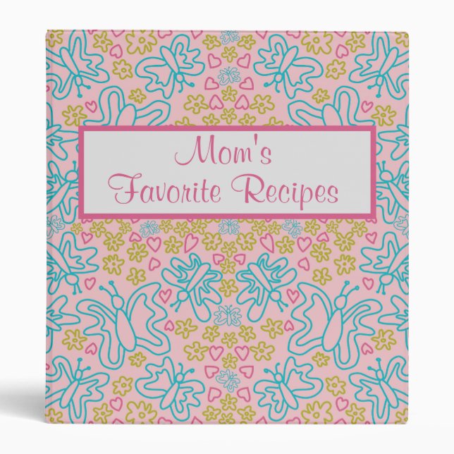 Personalized Modern Mom's Favourite Recipes Binder (Front)