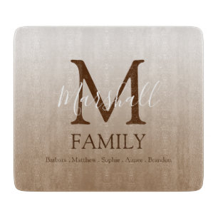 Personalized Modern Monogram Cutting Board