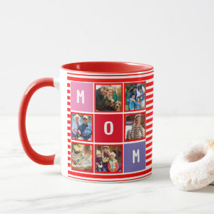 Personalized Modern Mothers day Mom Photo Collage Mug