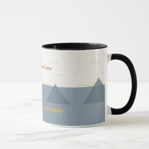 Personalized Modern Mountain Adventure Two-Tone Co Mug
