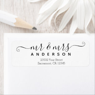 Personalized Modern Mr and Mrs Family Last Name 