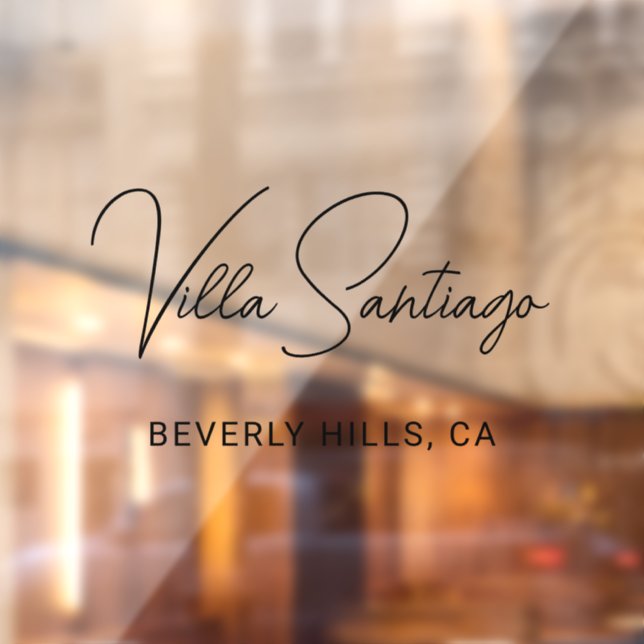 Personalized Modern Name of Home Residence Window Cling (Sheet 2)