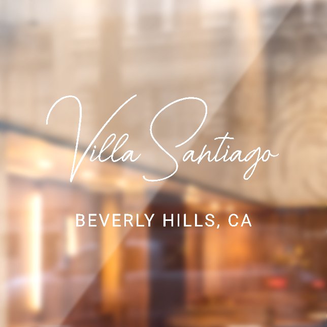 Personalized Modern Name of Home Residence Window Cling (Sheet 2)