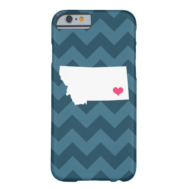 Personalized Modern Navy Chevron Montana Heart Case-Mate iPhone Case (Back)