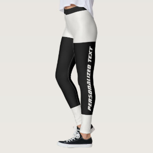 Personalized Modern Neutral Cute Black Custom Made Leggings