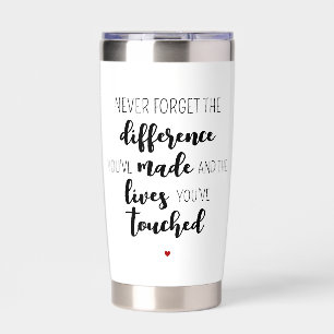 Personalized Modern Never Forget Retirement Insulated Tumbler