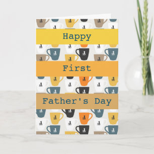 Personalized Modern Number 1 Father's day Card