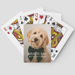 Personalized Modern Pet Dog Photo Playing Cards