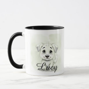 Personalized Modern Pet Mug With Minimal Typograph