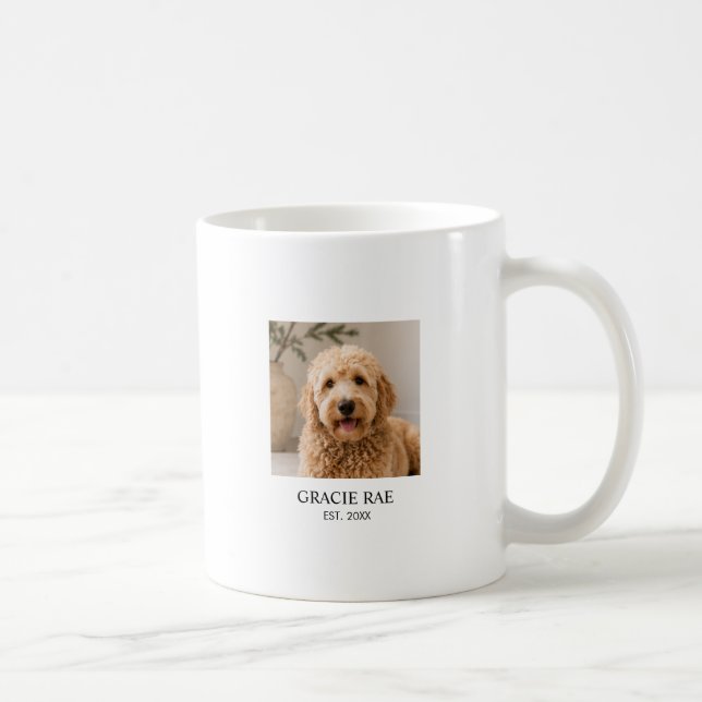 Personalized Modern Pet Photo Coffee Mug (Right)