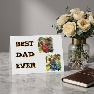 Personalized Modern Photo Collage Father's Day Card