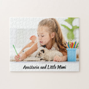 Personalized modern photo gift jigsaw puzzle