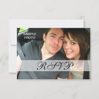Personalized Modern Photo Wedding RSVP Cards