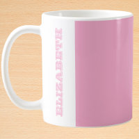 Personalized Modern Pink Block Name