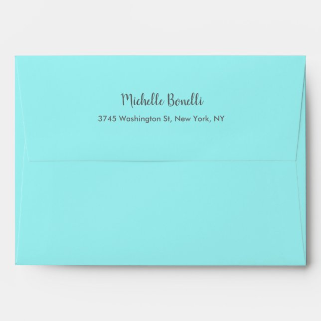 Personalized Modern Professional Blue Handwriting Envelope (Back (Top Flap))