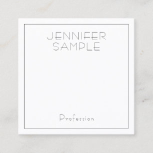Personalized Modern Professional Elegant Template Square Business Card