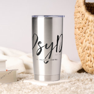 Personalized Modern PsyD Doctor of Psychology Insulated Tumbler