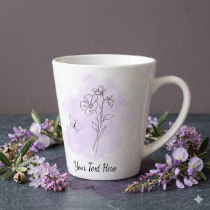 Personalized Modern Purple Watercolor Coffee Mug