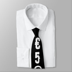 Personalized modern random symbol Black white Tie