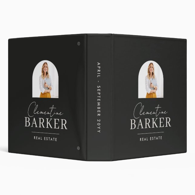 Personalized modern Real Estate Agent Photo Binder (Background)
