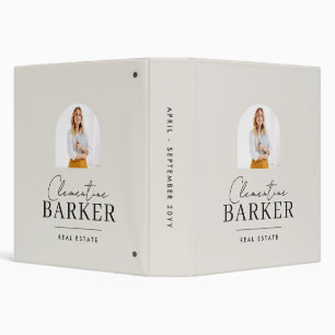 Personalized modern Real Estate Agent Photo Binder