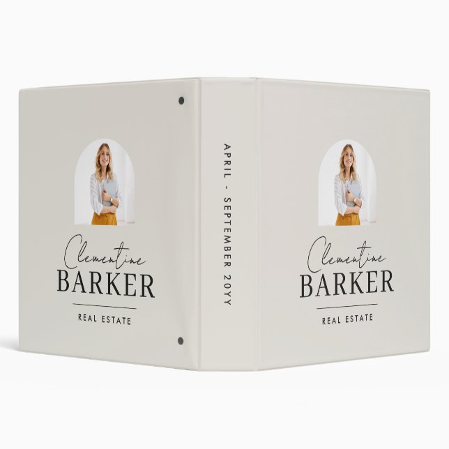 Personalized modern Real Estate Agent Photo Binder (Background)