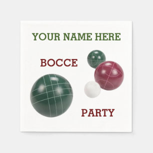 Personalized modern resin bocce balls design napki napkin