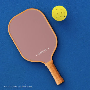 Personalized Modern Rosy Brown Pickleball Paddle