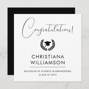 Personalized Modern School and College Graduation Card
