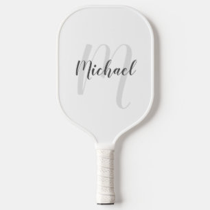 Personalized Modern Script Monogram and Name Pickleball Paddle