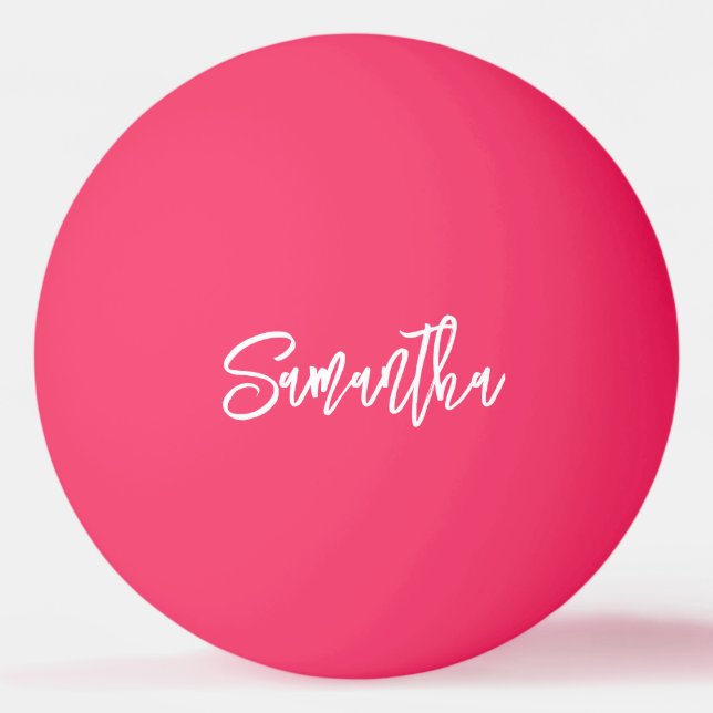 Personalized Modern Script Monogram name Ping Pong Ball (Front)