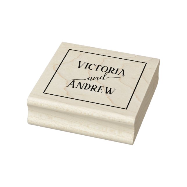 Personalized Modern Script Typography Rubber Stamp (Stamp)