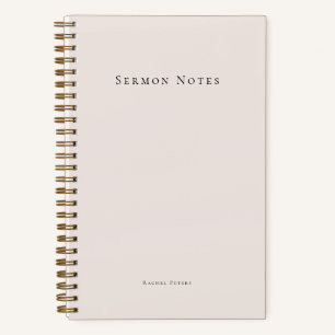 Personalized Modern Sermon Church Notebook