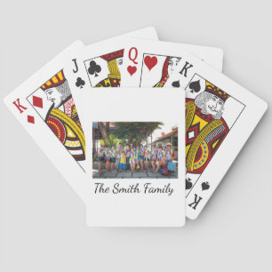 Personalized Modern Simple Reunion Photo   Playing Cards