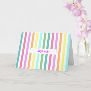 Personalized Modern Stripe Card