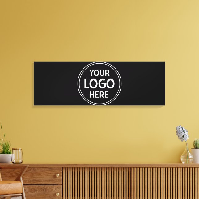 Personalized, Modern, Stylish, Monochrome, QR Code Canvas Print (Insitu(LivingRoom))