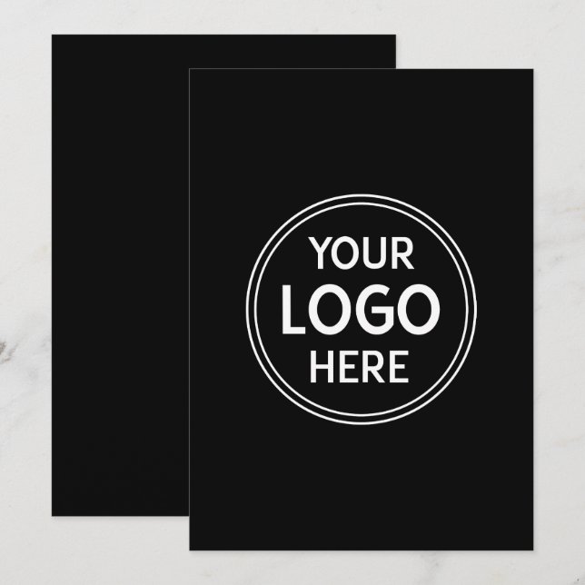 Personalized, Modern, Stylish, Monochrome, QR Code Invitation (Front/Back)